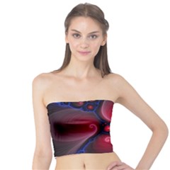 Color Fractal Pattern Tube Top by Nexatart