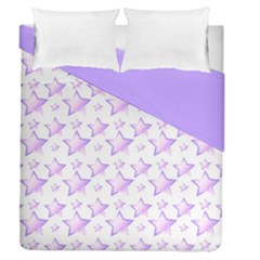 Lilac Stars Double Sided Duvet Cover (queen Size)