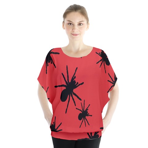 Illustration With Spiders Blouse by Nexatart