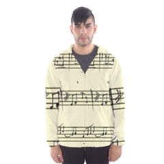 Music Notes On A Color Background Hooded Wind Breaker (men) by Nexatart
