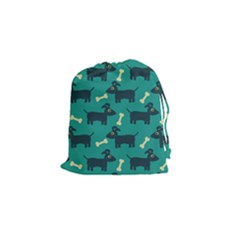 Happy Dogs Animals Pattern Drawstring Pouches (small)  by Nexatart