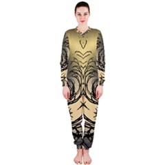 Atmospheric Black Branches Abstract Onepiece Jumpsuit (ladies)  by Nexatart