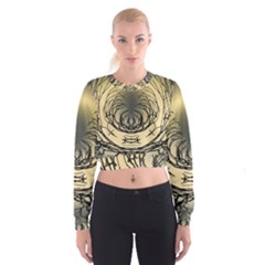Atmospheric Black Branches Abstract Cropped Sweatshirt by Nexatart