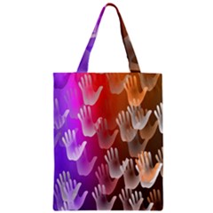Clipart Hands Background Pattern Zipper Classic Tote Bag by Nexatart