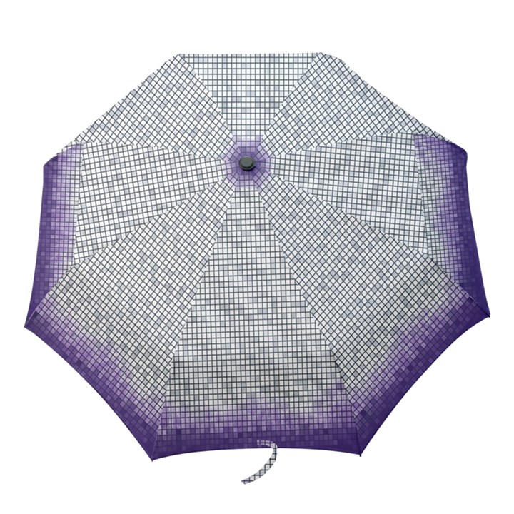 Purple Square Frame With Mosaic Pattern Folding Umbrellas