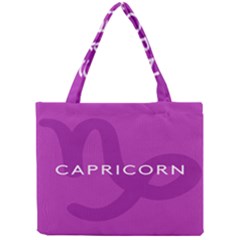Zodiac Capricorn Purple Mini Tote Bag by Mariart