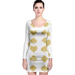 Card Symbols Long Sleeve Bodycon Dress by Mariart
