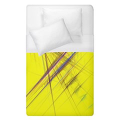 Fractal Color Parallel Lines On Gold Background Duvet Cover (single Size) by Nexatart