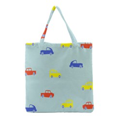 Car Yellow Blue Orange Grocery Tote Bag