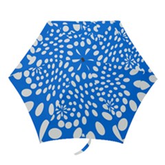 Circles Polka Dot Blue White Mini Folding Umbrellas by Mariart