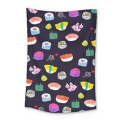 Japanese Food Sushi Fish Small Tapestry by Mariart