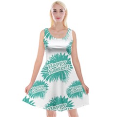 Happy Easter Theme Graphic Print Reversible Velvet Sleeveless Dress by dflcprintsclothing