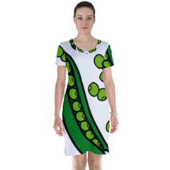 Peas Green Peanute Circle Short Sleeve Nightdress by Mariart