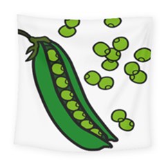 Peas Green Peanute Circle Square Tapestry (large)