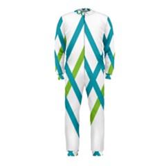 Symbol X Blue Green Sign Onepiece Jumpsuit (kids) by Mariart