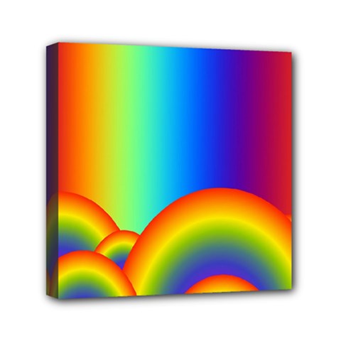 Background Rainbow Mini Canvas 6  X 6  by Nexatart