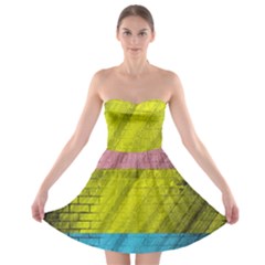 Brickwall Strapless Bra Top Dress by Nexatart