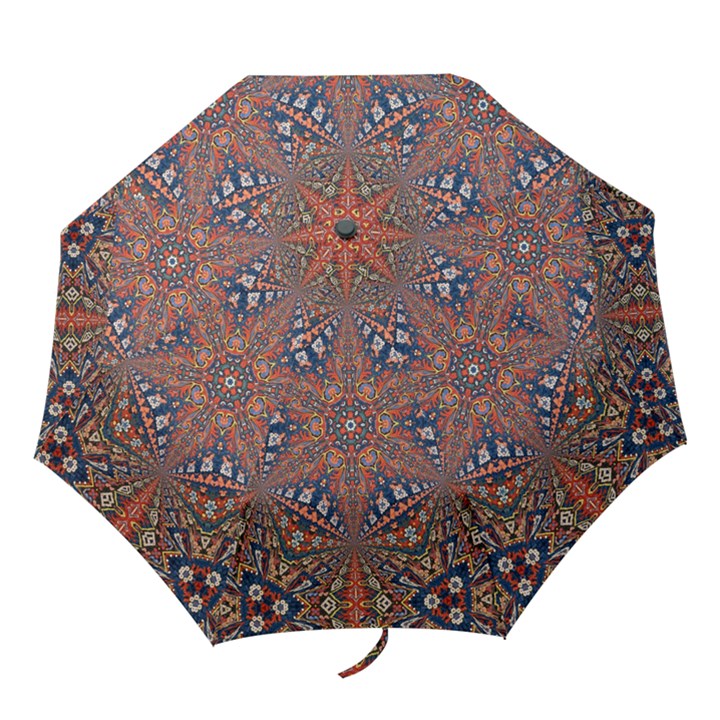 Armenian Carpet In Kaleidoscope Folding Umbrellas