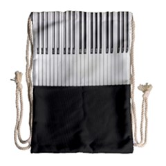 Piano Keys On The Black Background Drawstring Bag (large) by Nexatart