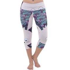 Easter Bunny  Capri Yoga Leggings by Valentinaart