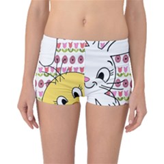 Easter Bunny And Chick  Boyleg Bikini Bottoms by Valentinaart