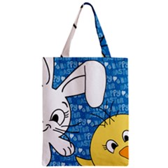 Easter Bunny And Chick  Zipper Classic Tote Bag by Valentinaart