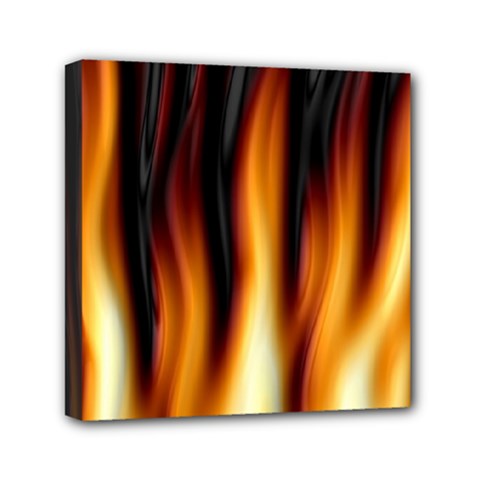 Dark Flame Pattern Mini Canvas 6  X 6  by Nexatart