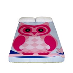 Alphabet Letter O With Owl Illustration Ideal For Teaching Kids Fitted Sheet (full/ Double Size) by Nexatart