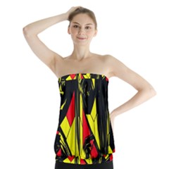 Easy Colors Abstract Pattern Strapless Top by Nexatart