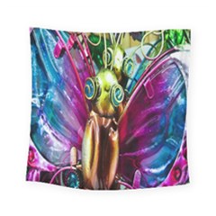 Magic Butterfly Art In Glass Square Tapestry (small) by Nexatart