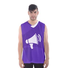 Announce Sing White Blue Men s Basketball Tank Top by Mariart