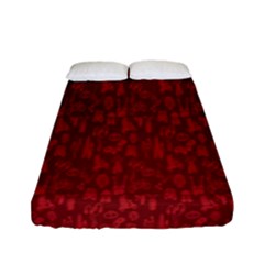 Bicycle Guitar Casual Car Red Fitted Sheet (full/ Double Size) by Mariart