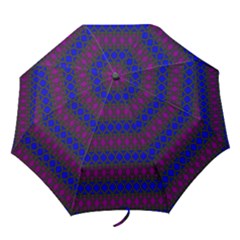 Diamond Alt Blue Purple Woven Fabric Folding Umbrellas by Mariart