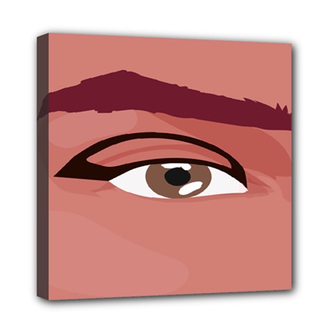 Eye Difficulty Red Mini Canvas 8  X 8 