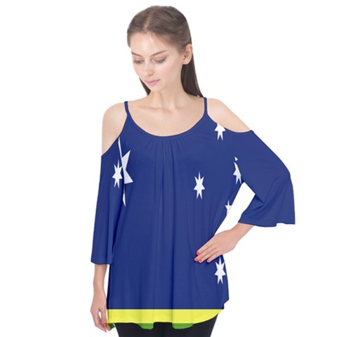 Flag Star Blue Green Yellow Flutter Tees by Mariart