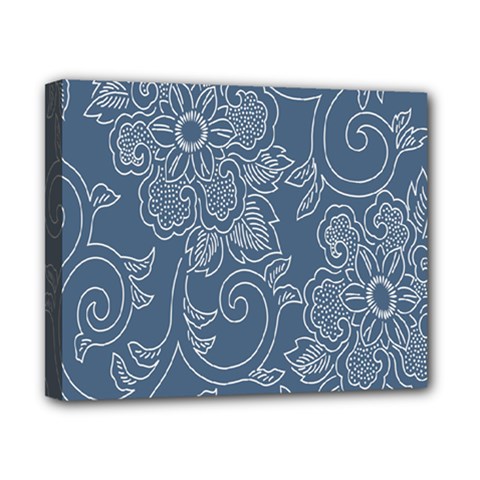 Flower Floral Blue Rose Star Canvas 10  X 8  by Mariart