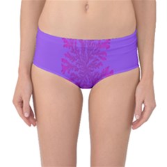 Dendron Diffusion Aggregation Flower Floral Leaf Red Purple Mid-waist Bikini Bottoms by Mariart