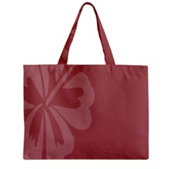 Hibiscus Sakura Red Zipper Mini Tote Bag by Mariart