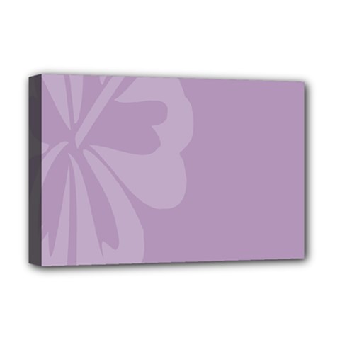 Hibiscus Sakura Lavender Herb Purple Deluxe Canvas 18  X 12   by Mariart