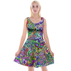 Colorful Abstract Paint Rainbow Reversible Velvet Sleeveless Dress by Mariart