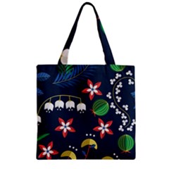 Origami Flower Floral Star Leaf Zipper Grocery Tote Bag by Mariart