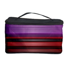Stripes Line Red Purple Cosmetic Storage Case