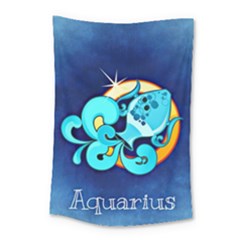 Zodiac Aquarius Small Tapestry
