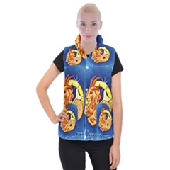 Zodiac Capricorn Women s Button Up Puffer Vest