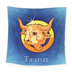 Zodiac Taurus Square Tapestry (large) by Mariart