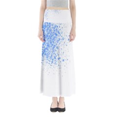 Blue Paint Splats Maxi Skirts by Nexatart