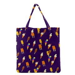 Seamless Cartoon Ice Cream And Lolly Pop Tilable Design Grocery Tote Bag by Nexatart