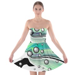 Small And Big Bubbles Strapless Bra Top Dress by Nexatart