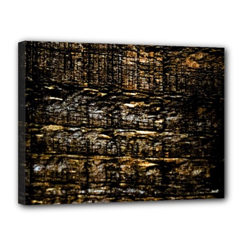 Wood Texture Dark Background Pattern Canvas 16  X 12  by Nexatart