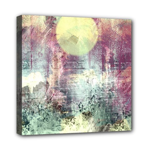 Frosty Pale Moon Mini Canvas 8  X 8  by digitaldivadesigns